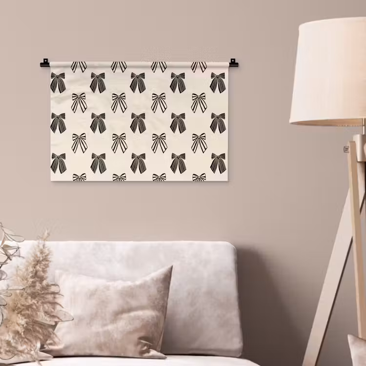 Wandkleed - Strikken - Kerst - Zwart — 2