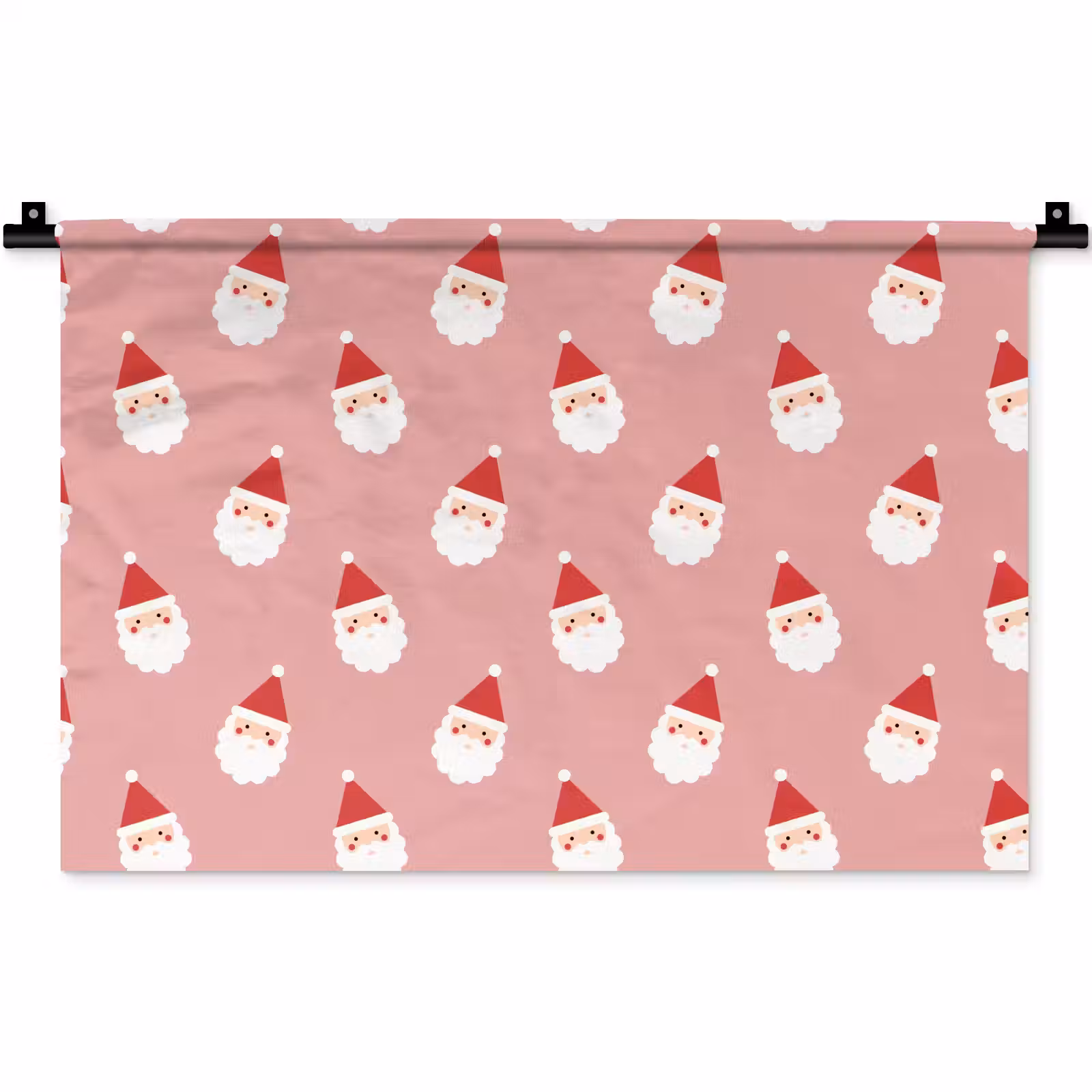 Wandkleed - Kerst - Kerstman - Roze — 1