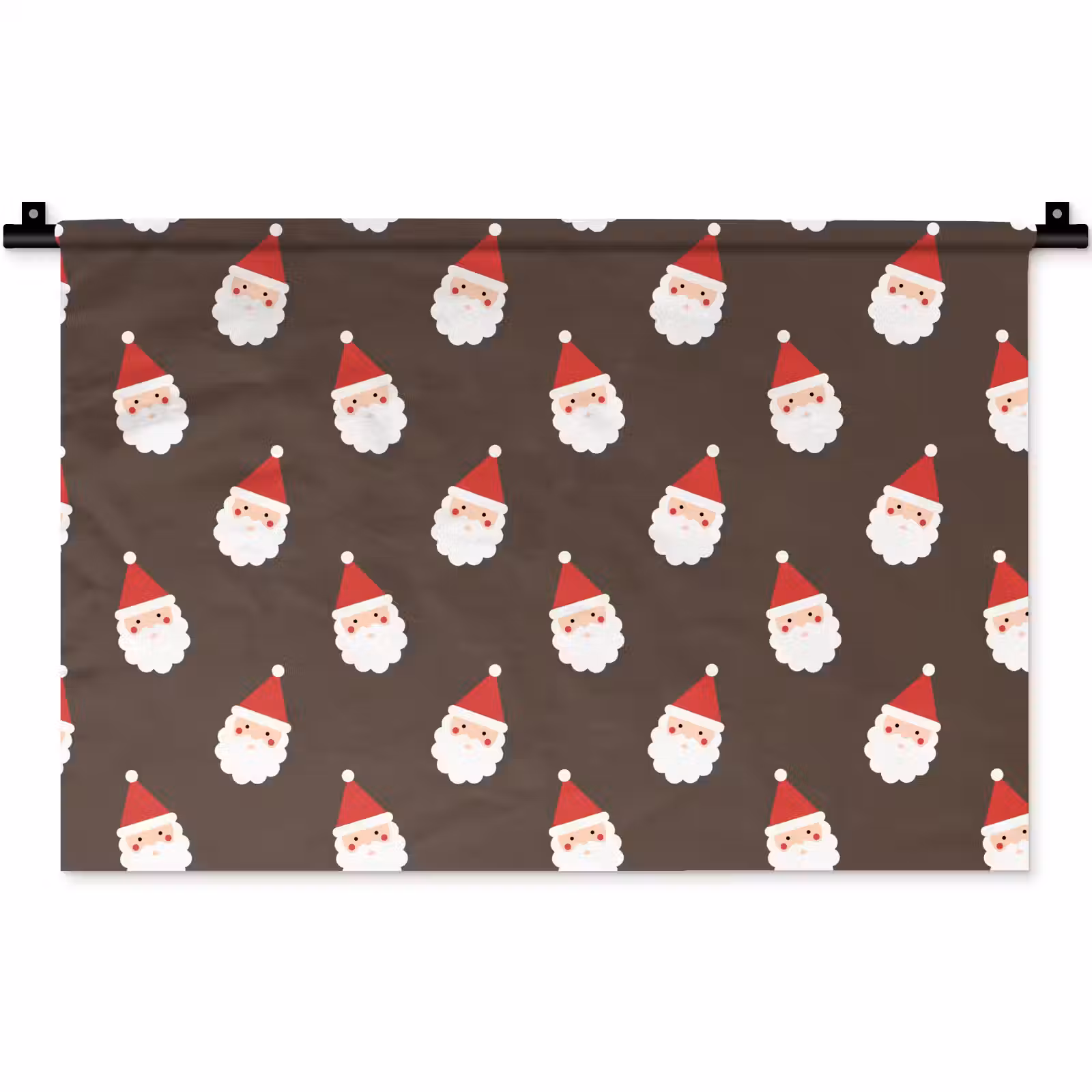 Wandkleed - Kerstman - Kerst - Bruin — 1