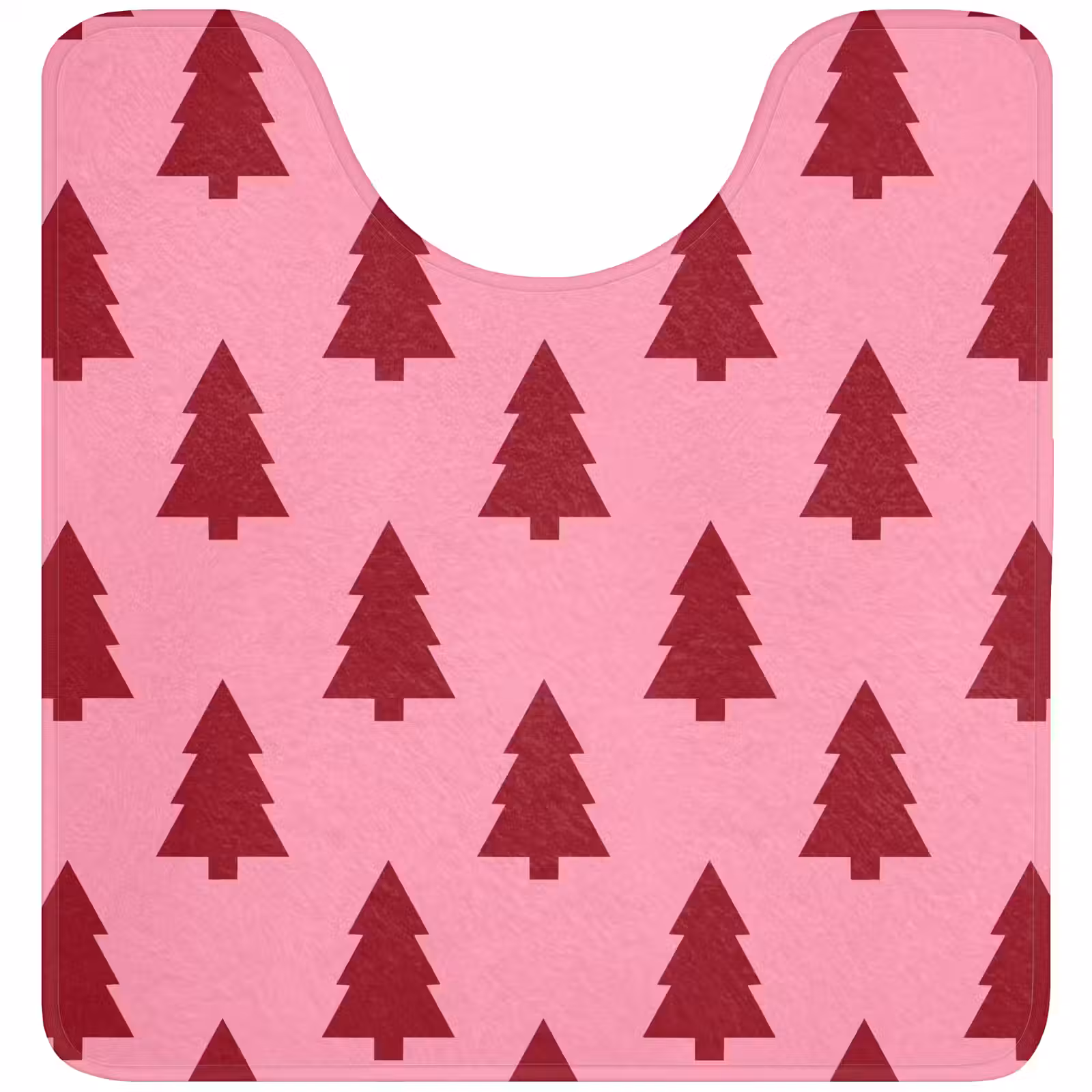 Wc Mat - Kerstboom - Rood - Roze — 1