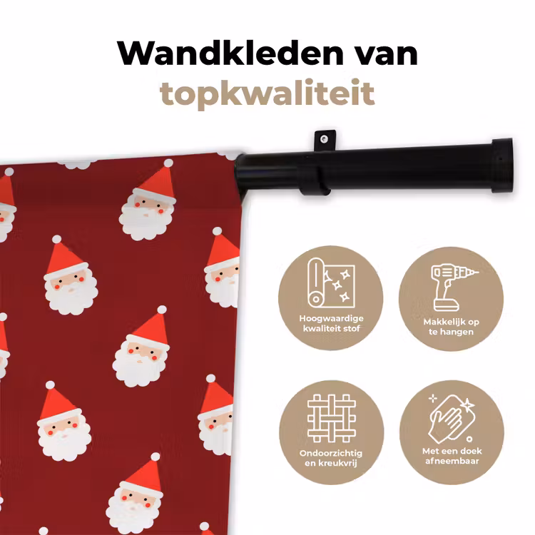 Wandkleed - Kerst - Kerstman - Rood — 3