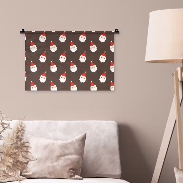 Wandkleed - Kerstman - Kerst - Bruin — 2