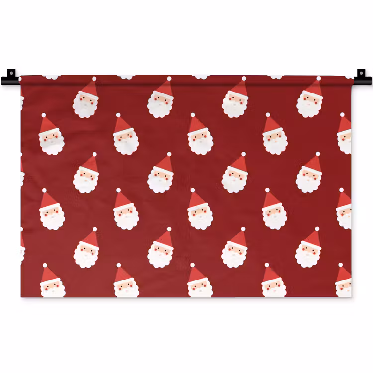 Wandkleed - Kerstman - Kerst - Rood — 1