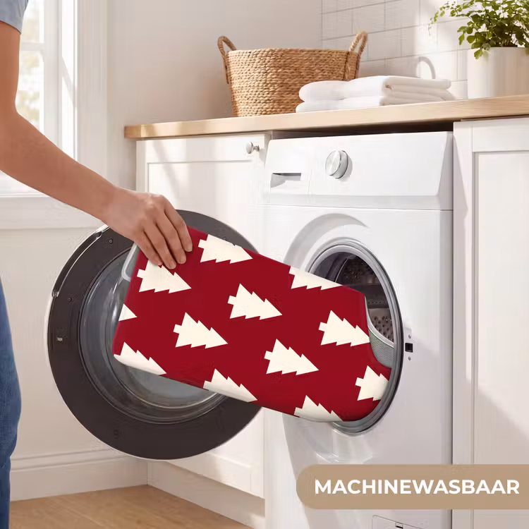 Wc Mat - Kerstboom - Rood - Wit — 6