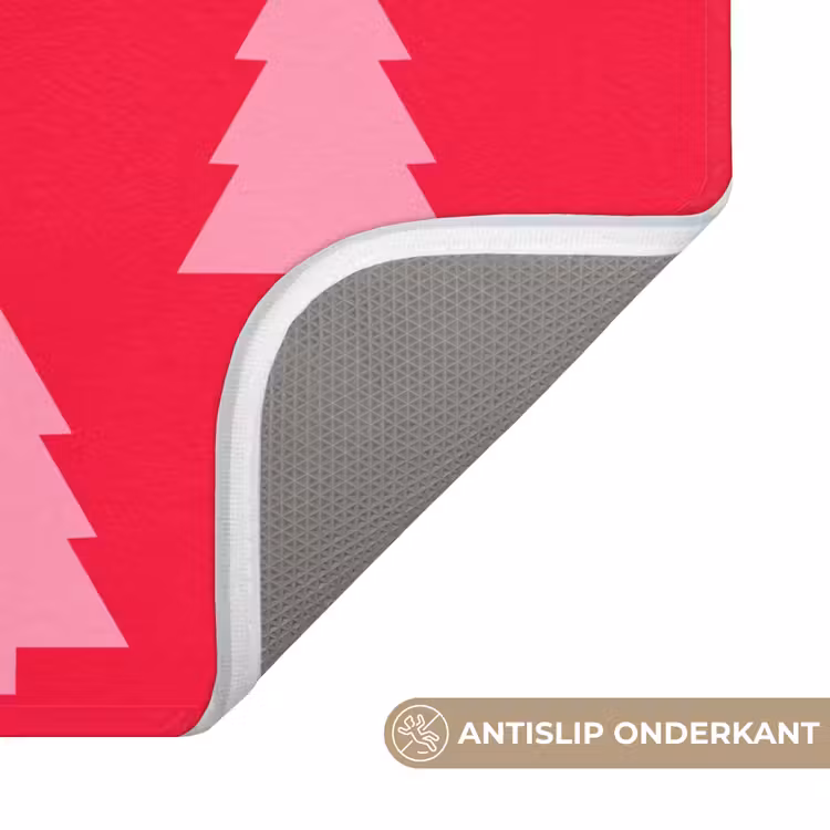 Wc Mat - Kerstboom - Roze - Rood — 4