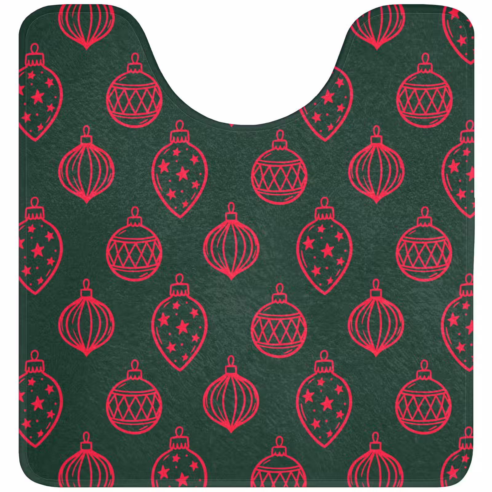 Wc Mat - Kerstbal - Rood - Groen — 1