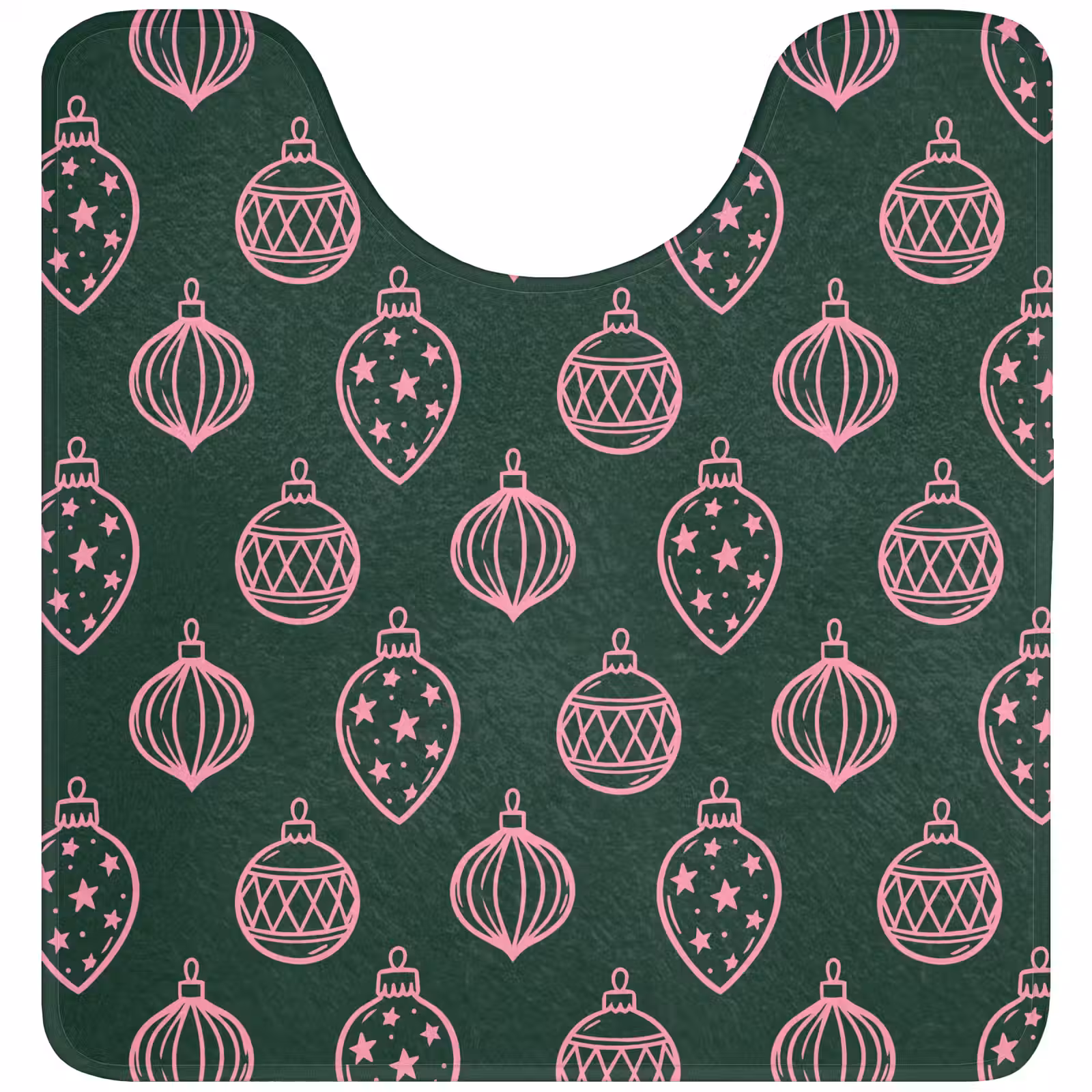 Wc Mat - Kerstbal - Roze - Groen — 1