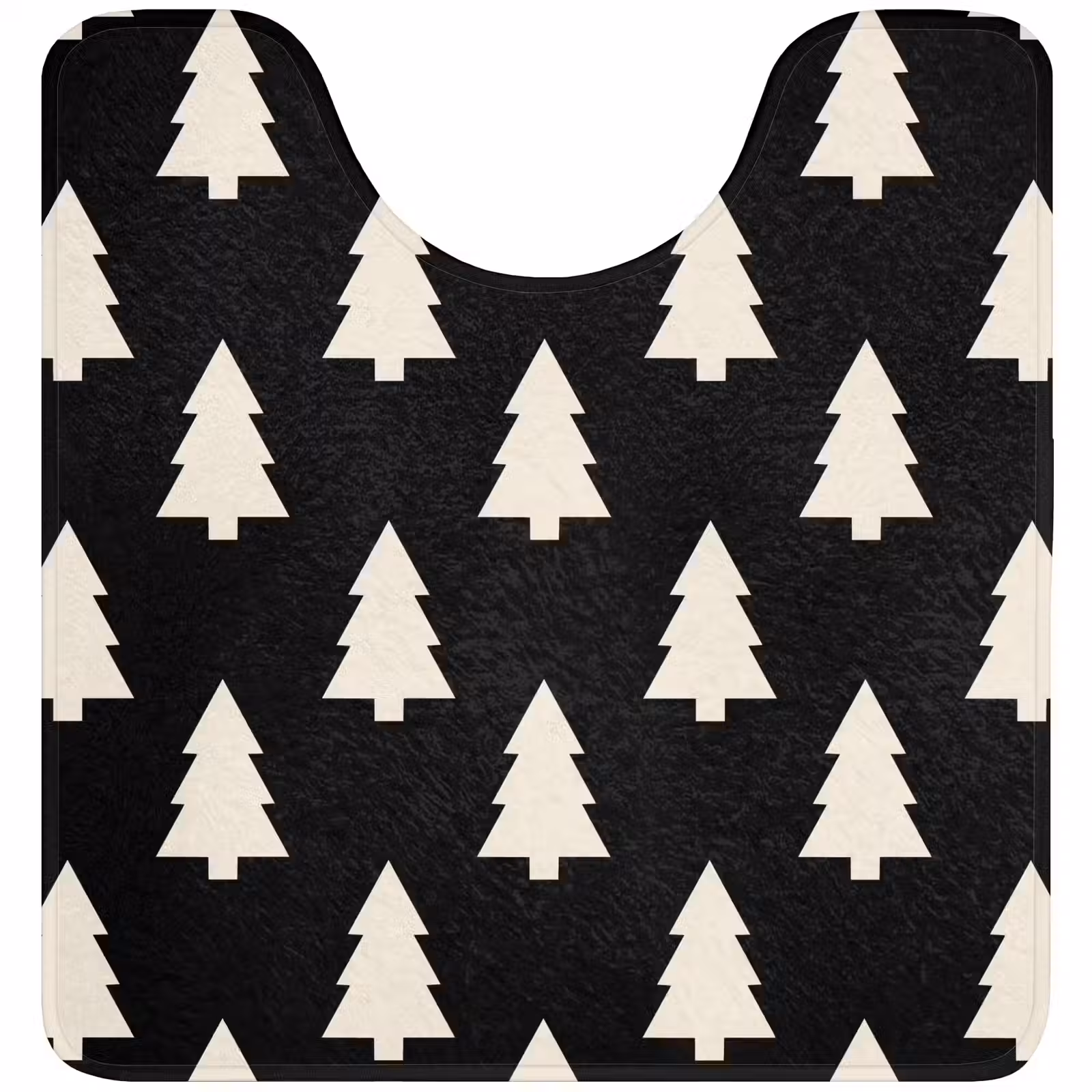 Wc Mat - Kerstboom - Zwart - Wit — 1