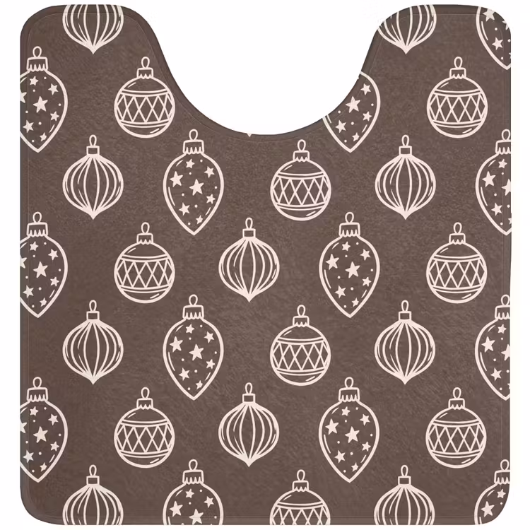 Wc Mat - Kerstbal - Grijs - Crème — 1