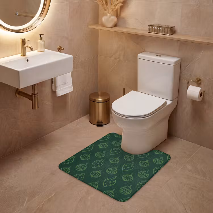 Wc Mat - Kerstbal - Groen - Kerst — 3