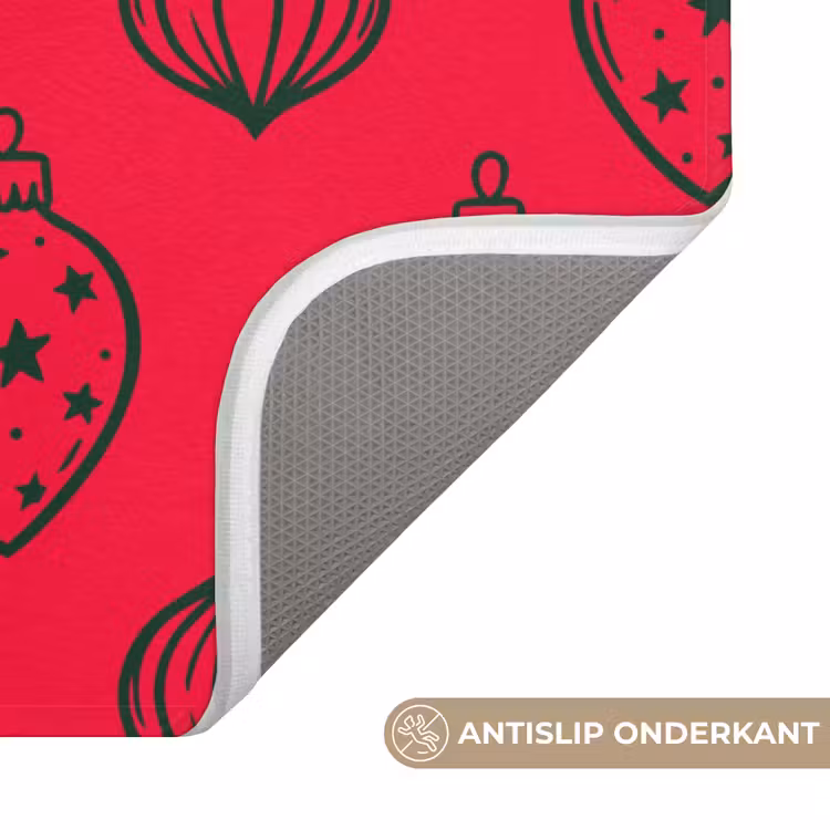 Wc Mat - Kerstbal - Groen - Rood — 4