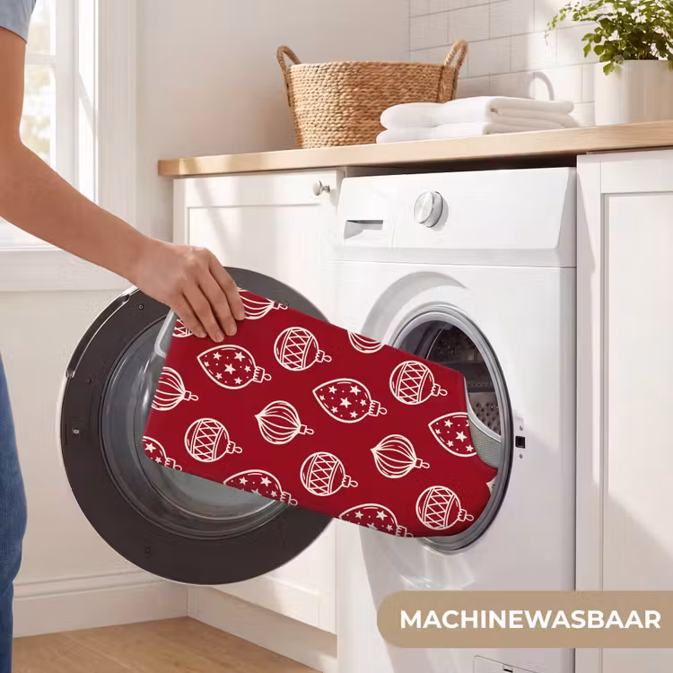 Wc Mat - Kerstbal - Rood - Crème — 6