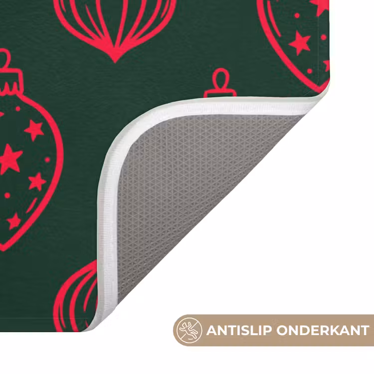 Wc Mat - Kerstbal - Rood - Groen — 4