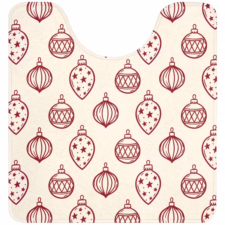 Wc Mat - Kerstbal - Rood - Kerst — 1
