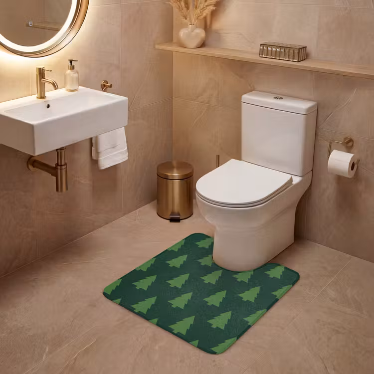 Wc Mat - Kerstboom - Groen - Kerst — 3