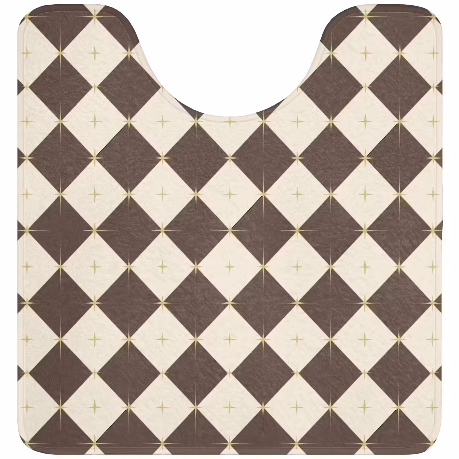 Wc Mat - Ster - Bruin - Wit - Kerst — 1