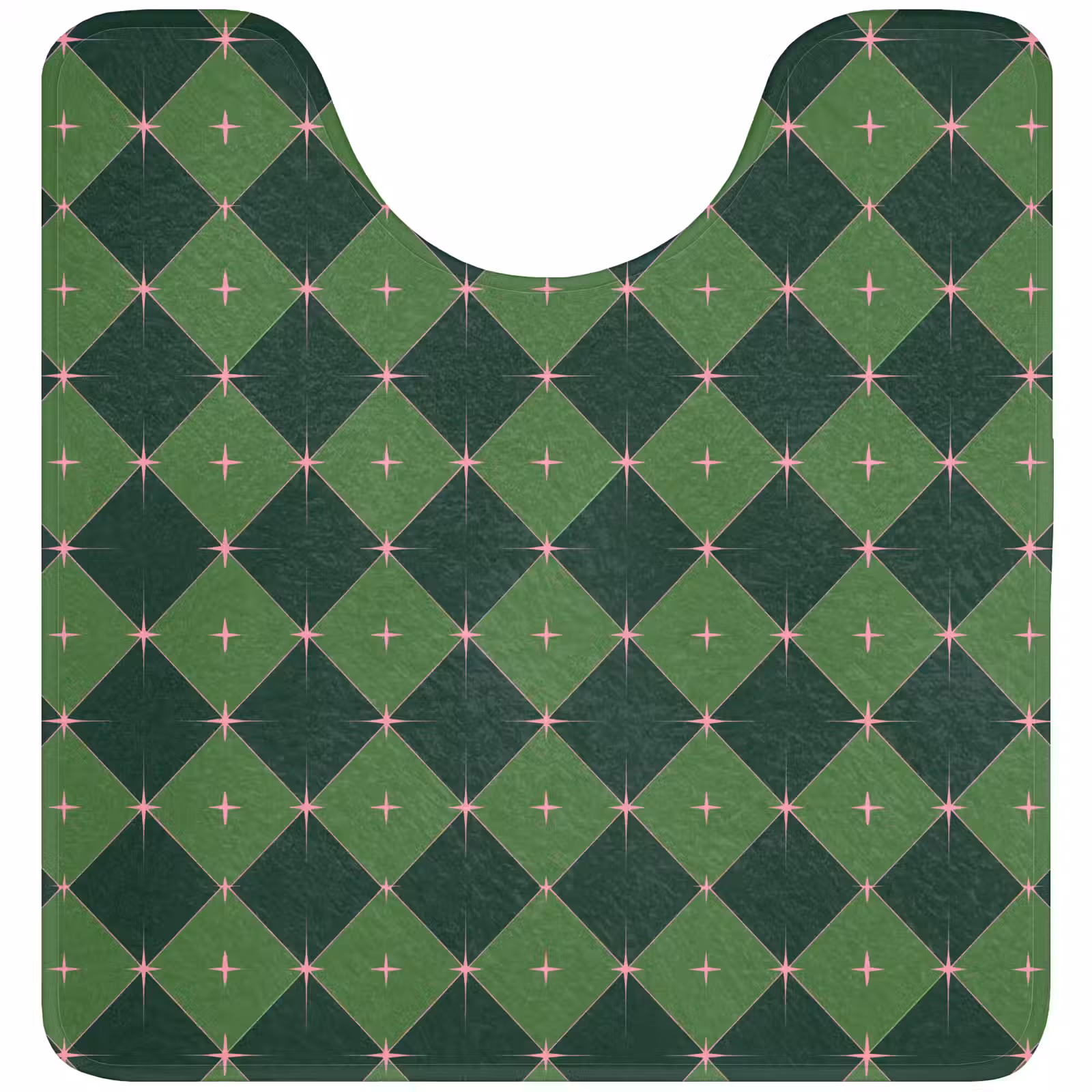 Wc Mat - Ster - Groen - Roze - Kerst — 1