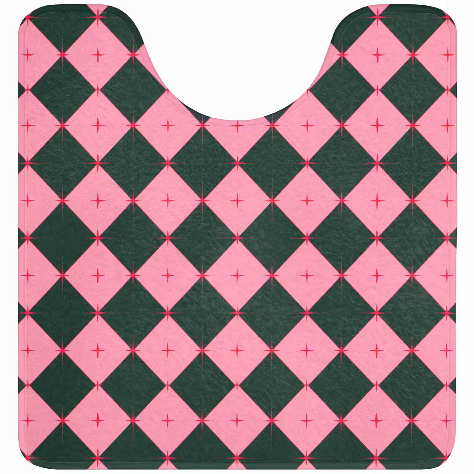 Wc Mat - Ster - Roze - Groen - Kerst — 1