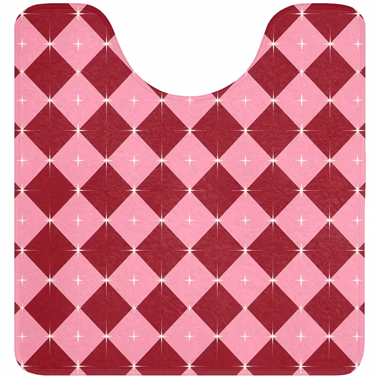 Wc Mat - Ster - Rood - Roze - Kerst — 1