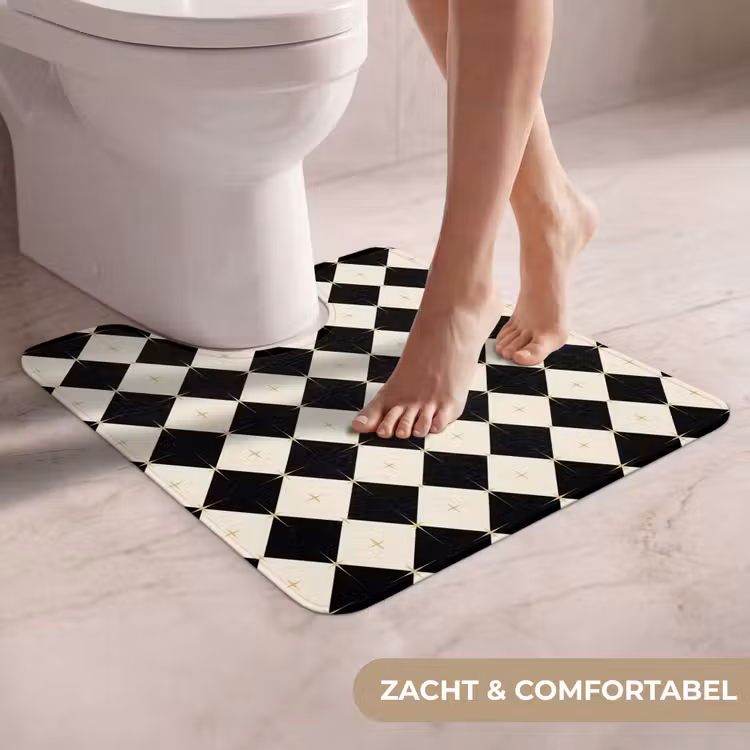 Wc Mat - Ster - Zwart - Wit - Kerst — 5
