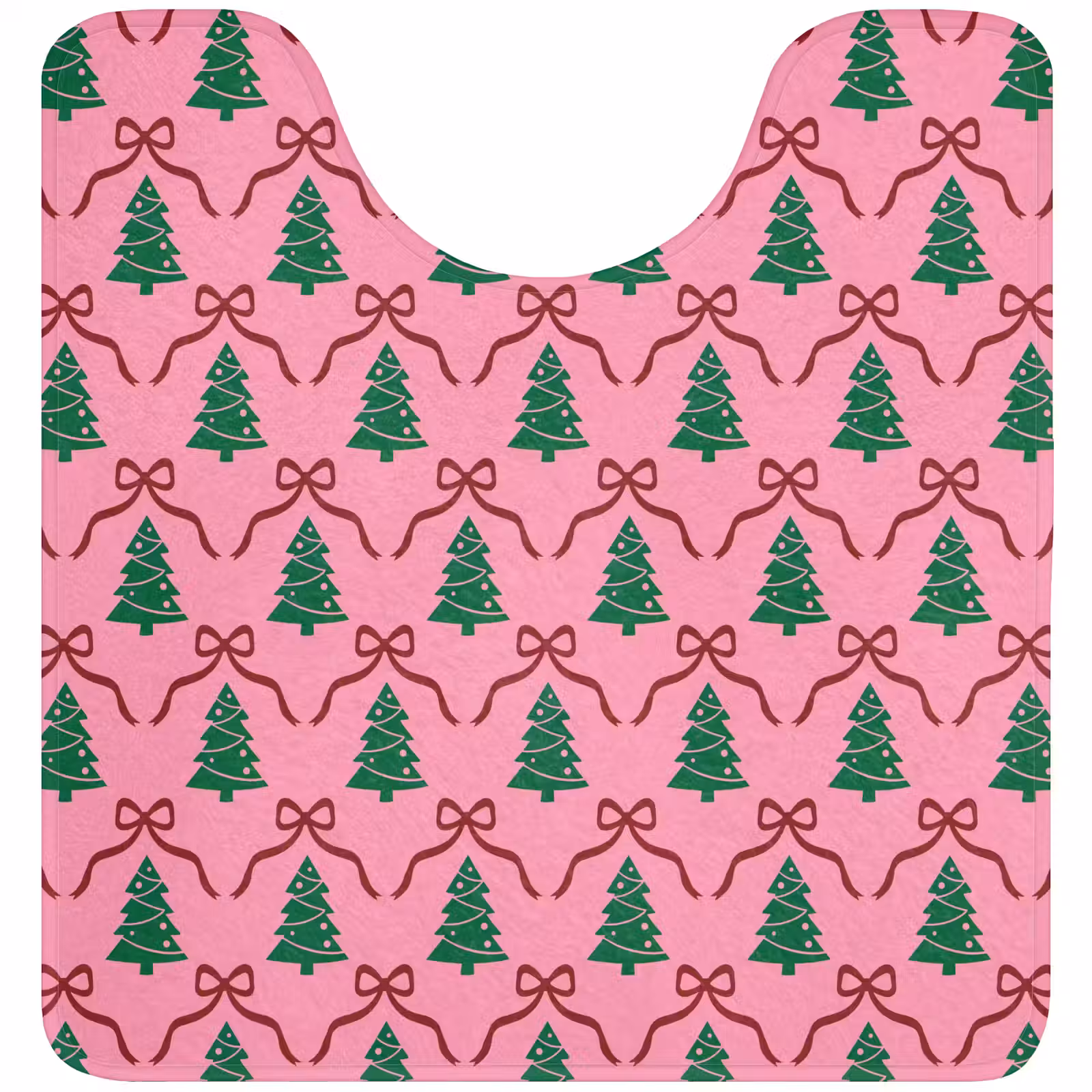 Wc Mat - Kerst - Roze - Rood - Strik — 1