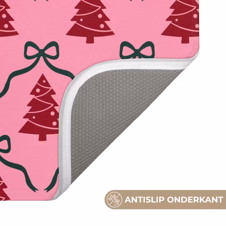Wc Mat - Kerst - Rood - Groen - Strik — 4