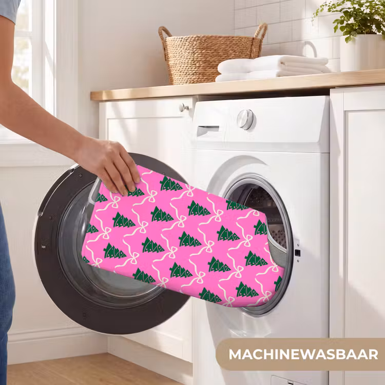 Wc Mat - Kerst - Roze - Wit - Strik — 6