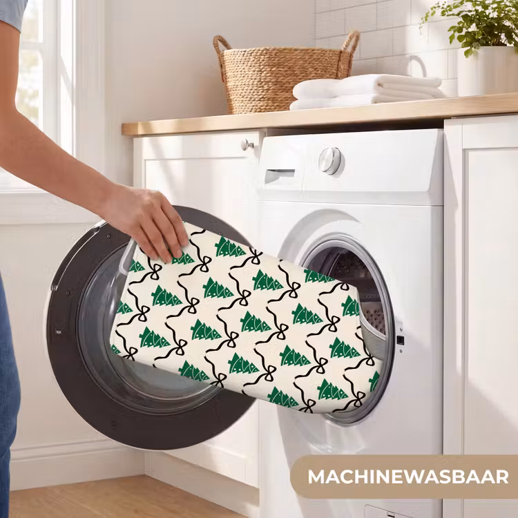 Wc Mat - Kerst - Wit - Zwart - Strik — 6