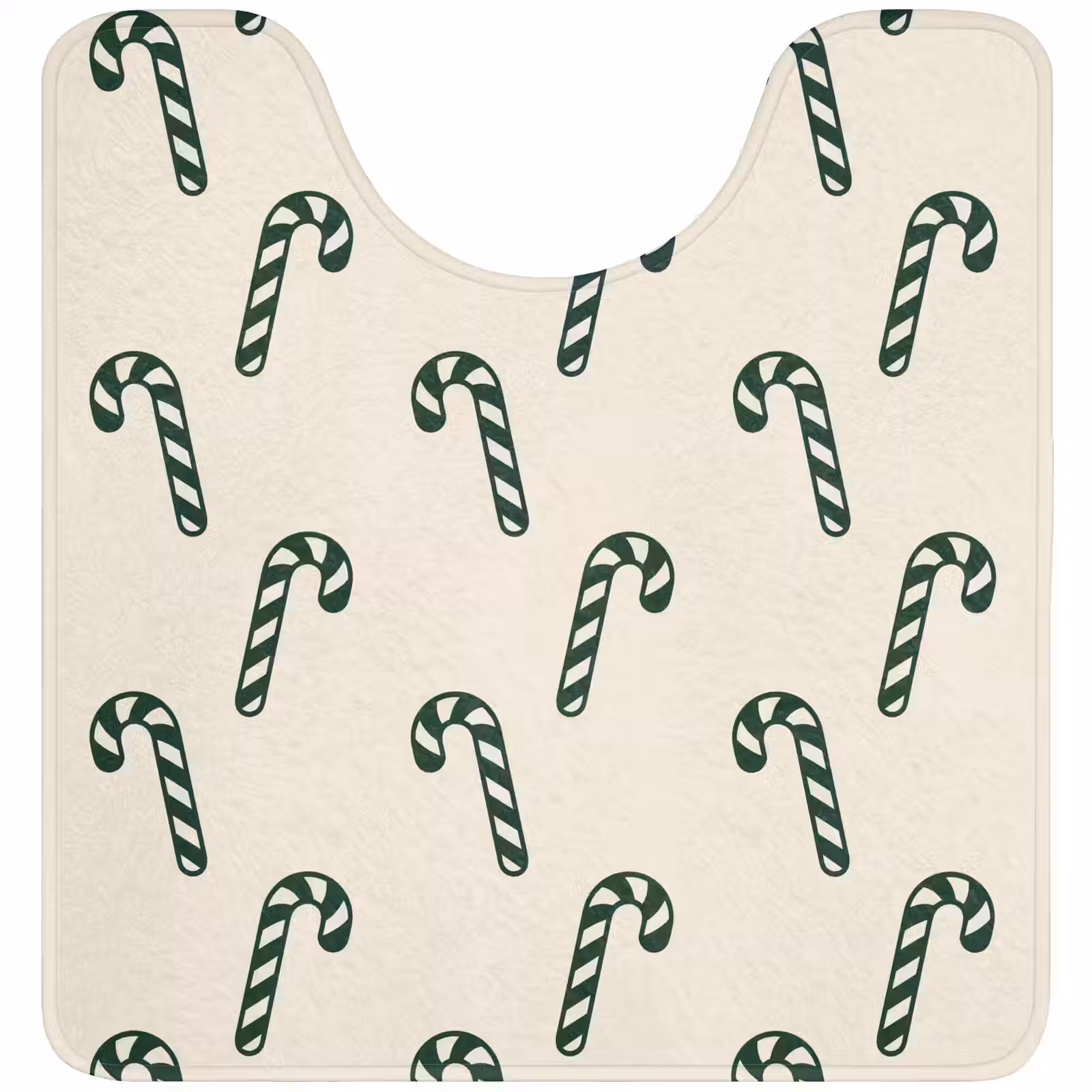 Wc Mat - Kerst - Groen - Crème - Zuurstok — 1