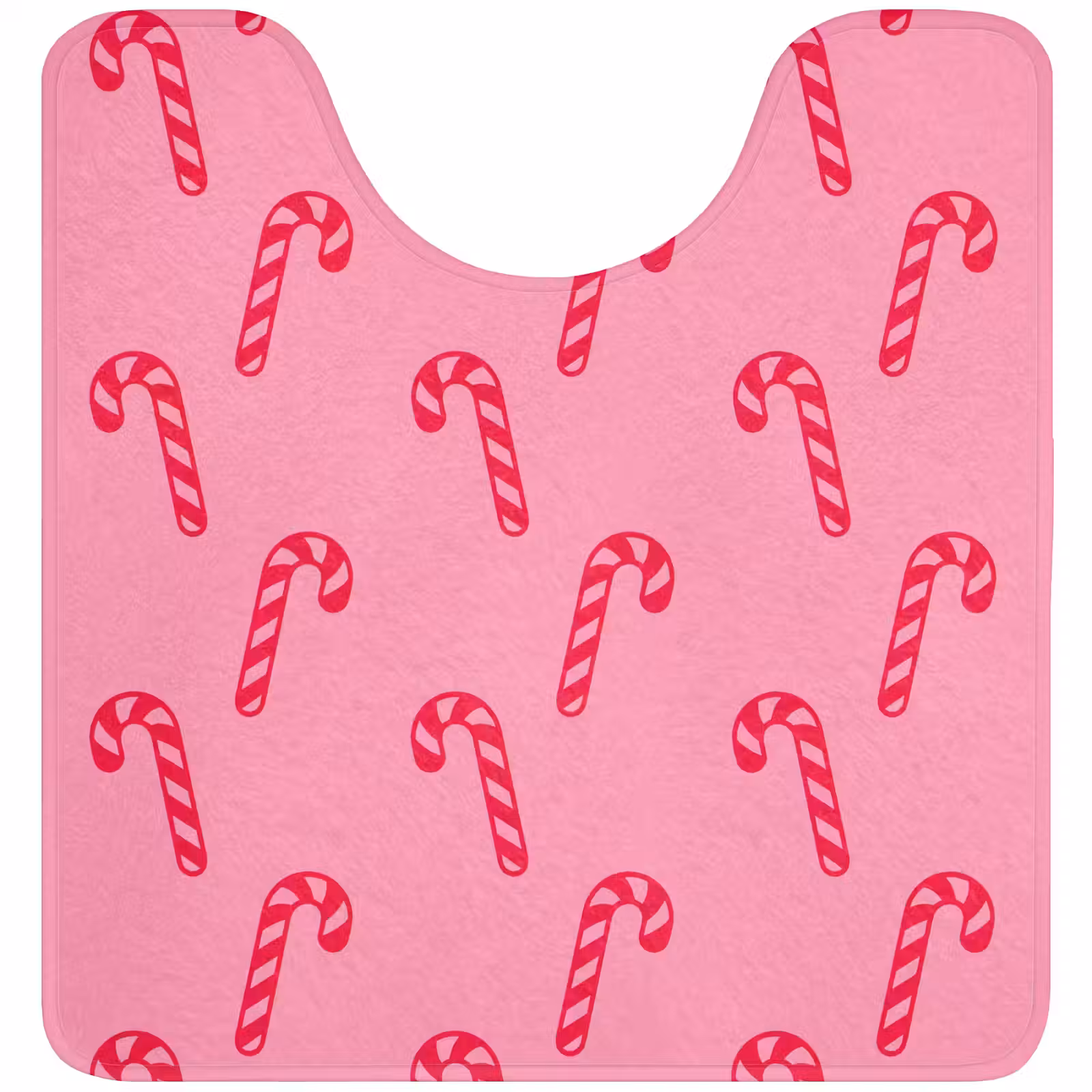 Wc Mat - Kerst - Rood - Roze - Zuurstok — 1