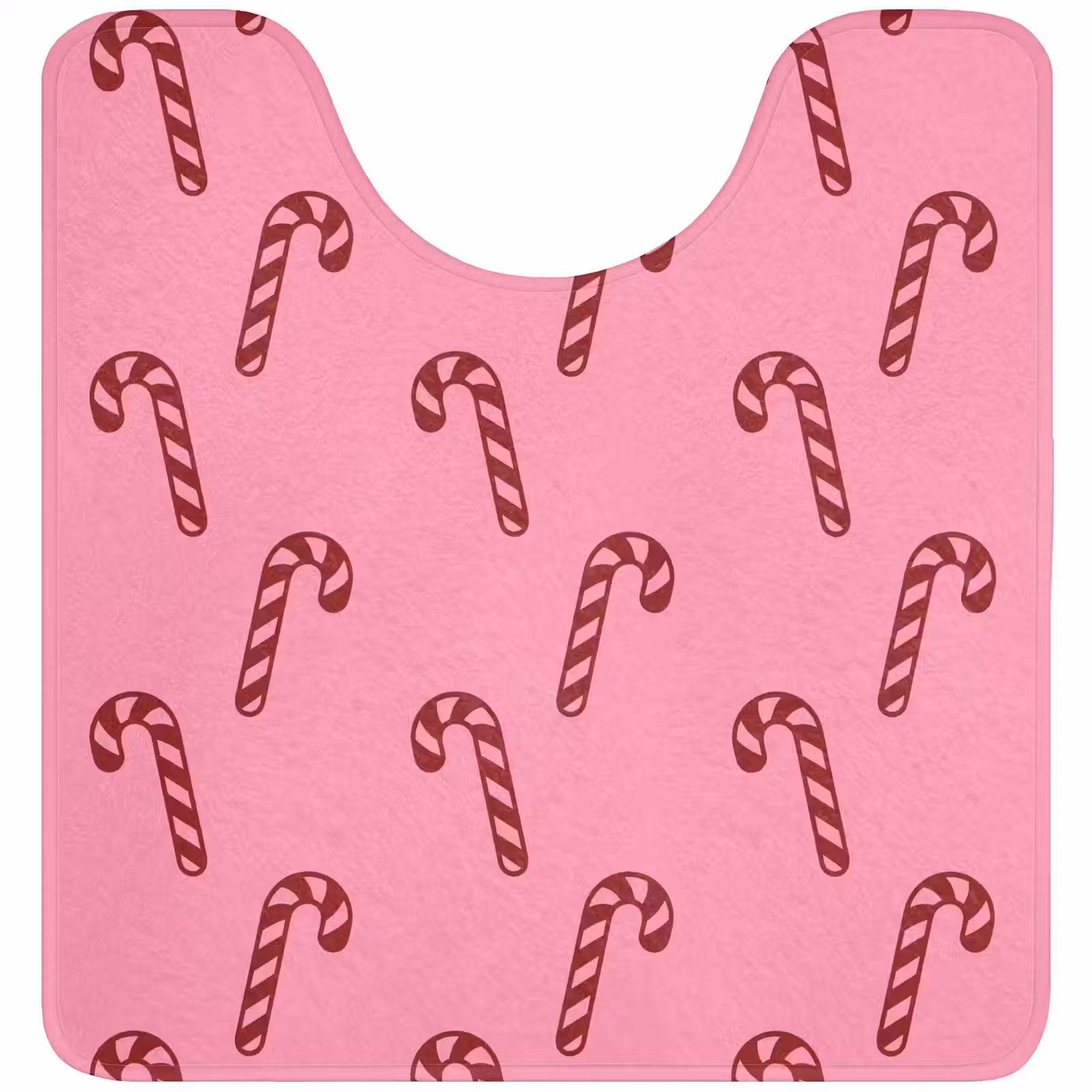 Wc Mat - Kerst - Roze - Zuurstok - Rood — 1