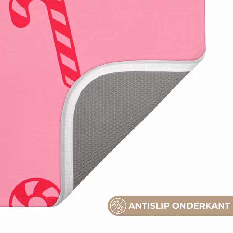 Wc Mat - Kerst - Rood - Roze - Zuurstok — 4