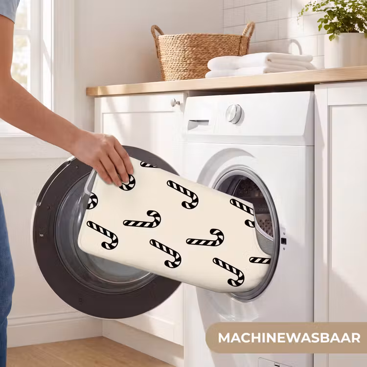 Wc Mat - Kerst - Zwart - Crème - Zuurstok — 6