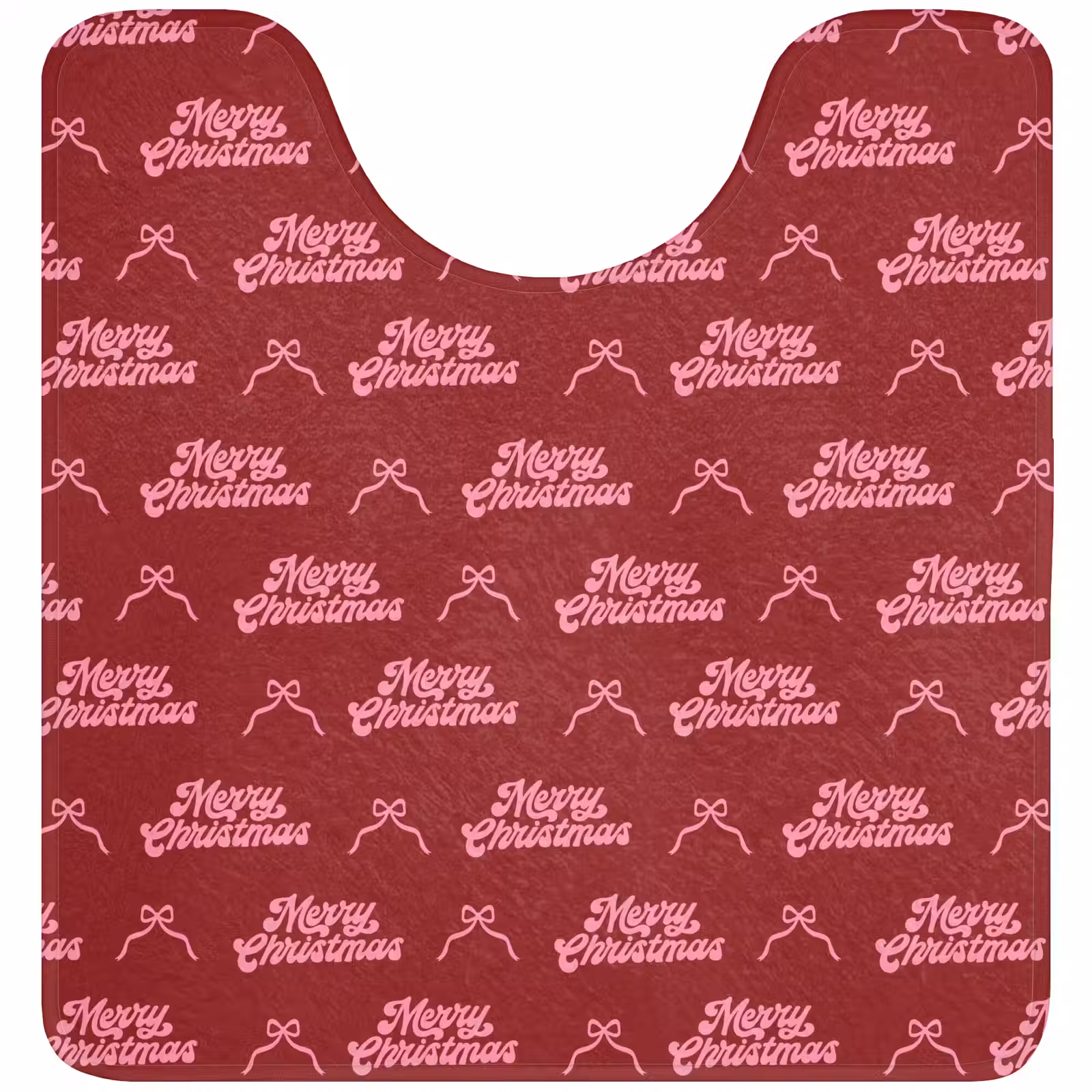 Wc Mat - Tekst - Rood - Roze - Strik — 1