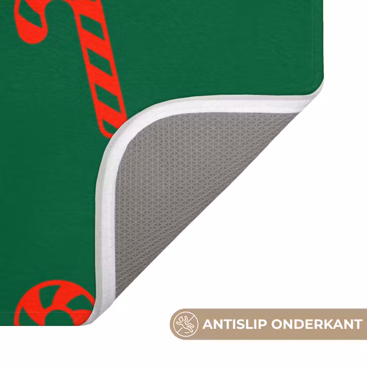 Wc Mat - Kerst - Groen - Rood - Zuurstok — 4