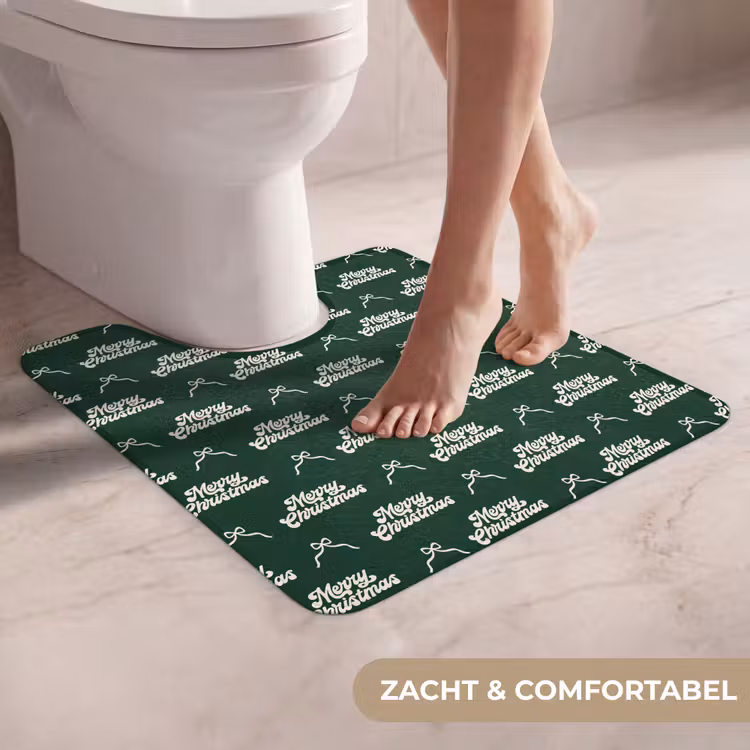Wc Mat - Tekst - Groen - Wit - Tekst — 5