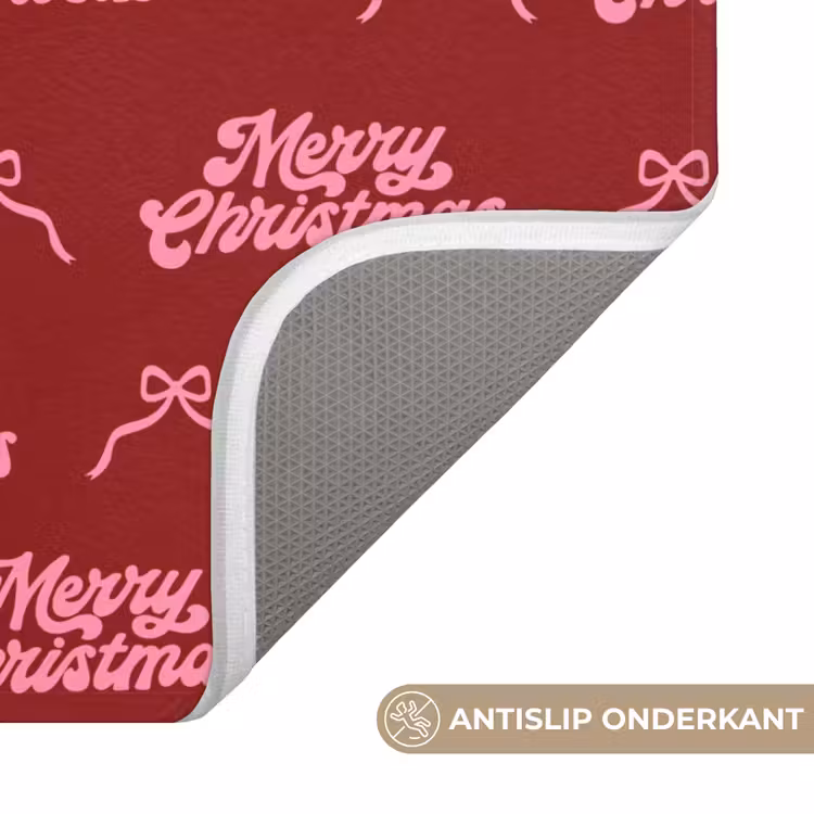Wc Mat - Tekst - Rood - Roze - Strik — 4