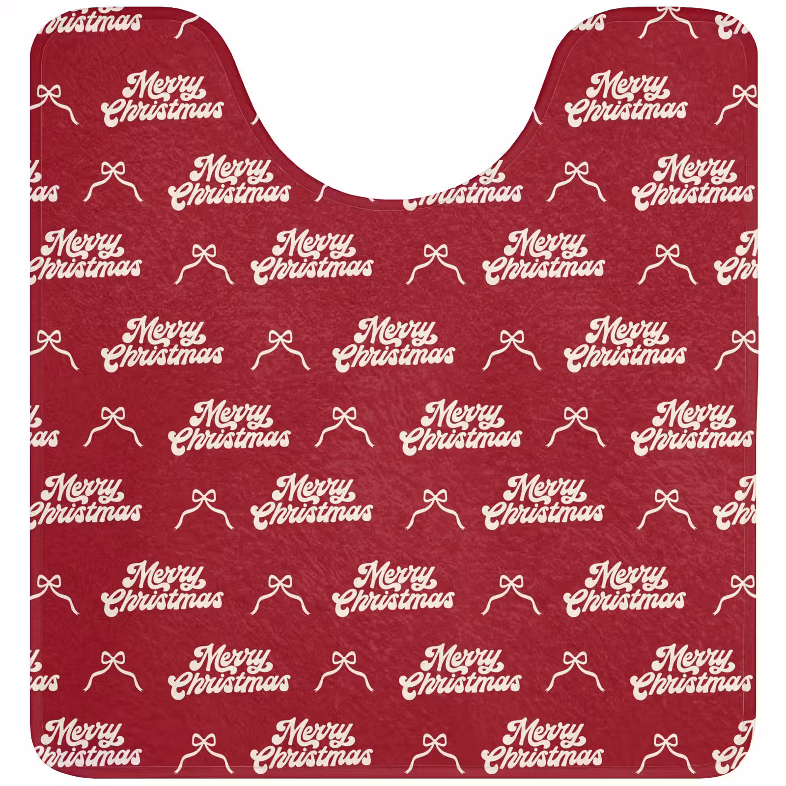 Wc Mat - Tekst - Rood - Wit - Strik — 1