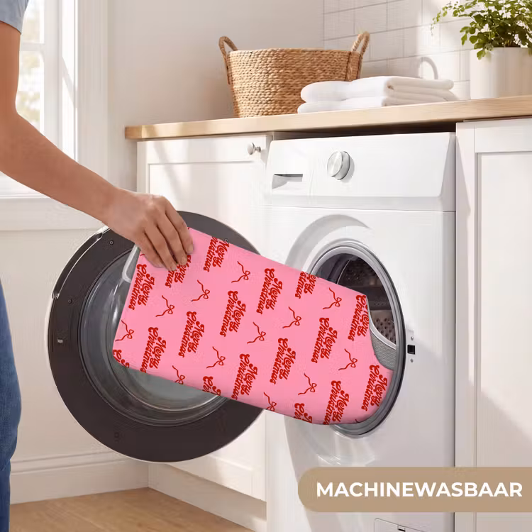 Wc Mat - Tekst - Strik - Rood - Roze — 6
