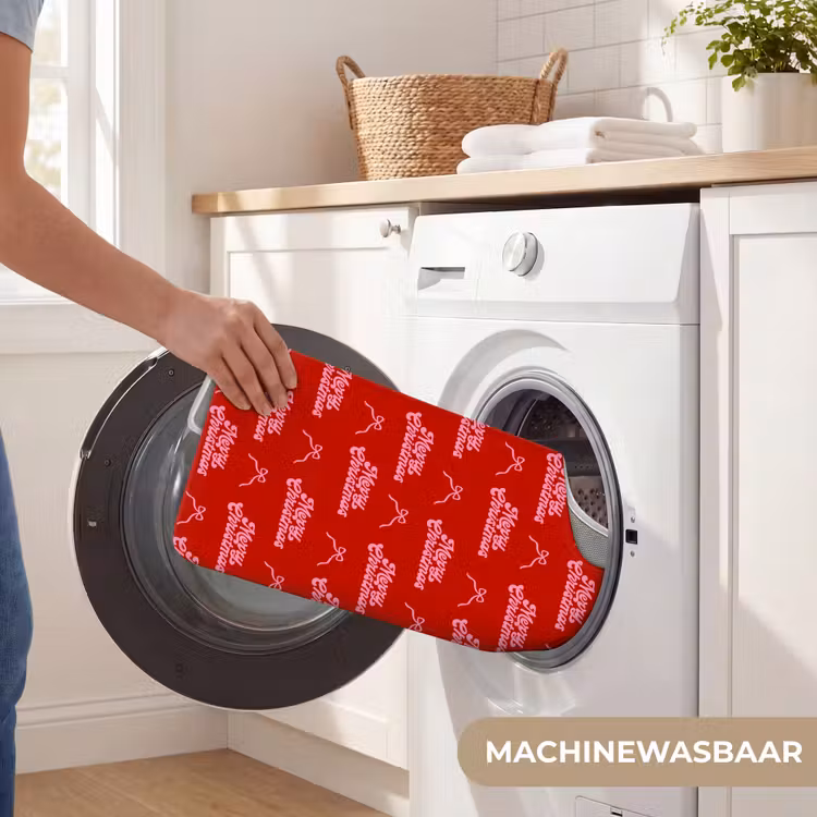 Wc Mat - Tekst - Strik - Roze - Rood — 6