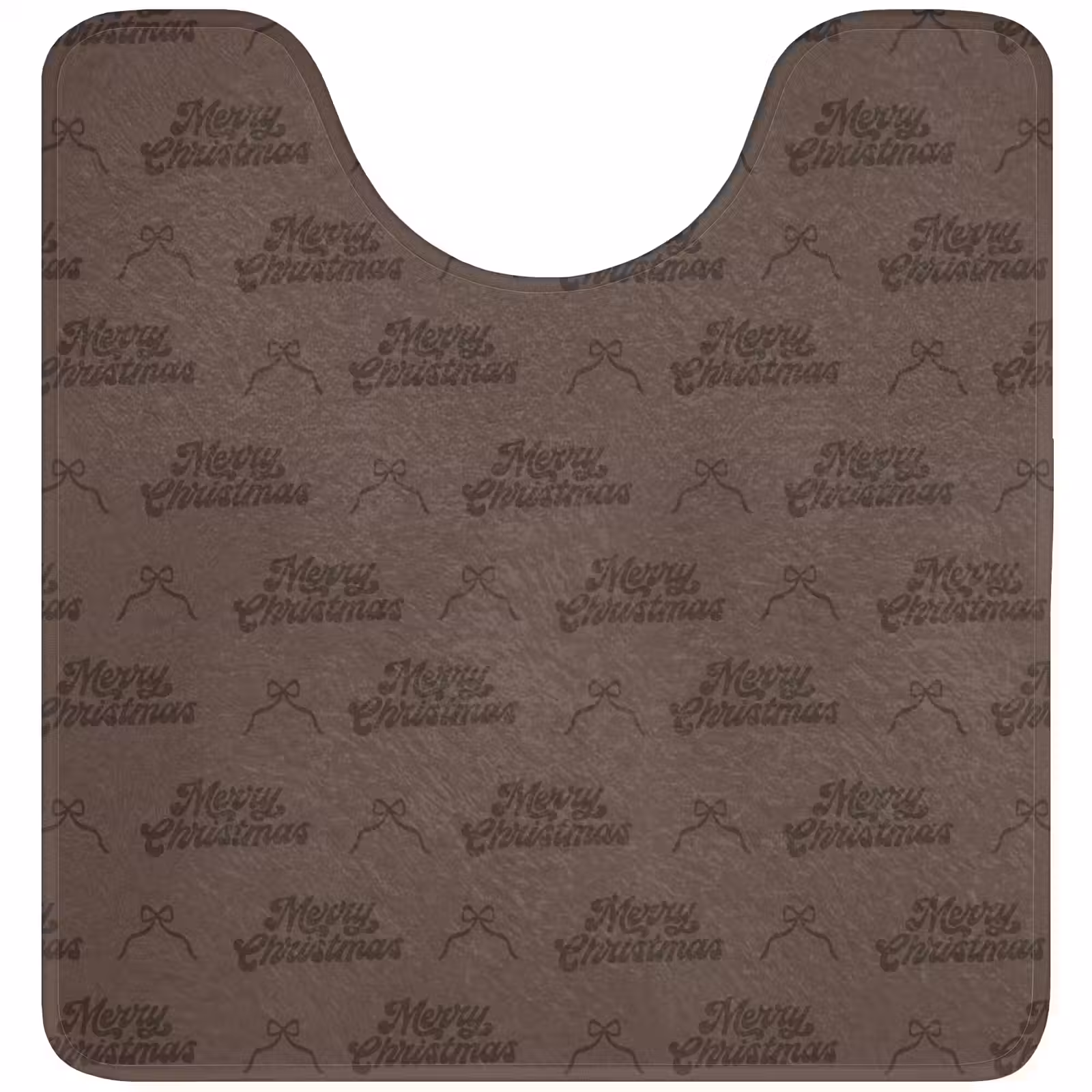 Wc Mat - Tekst - Strik - Bruin — 1