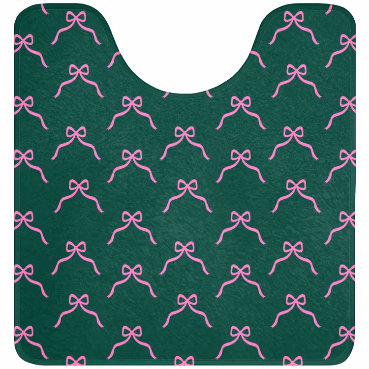 Wc Mat - Kerst - Neon - Groen - Strik — 1