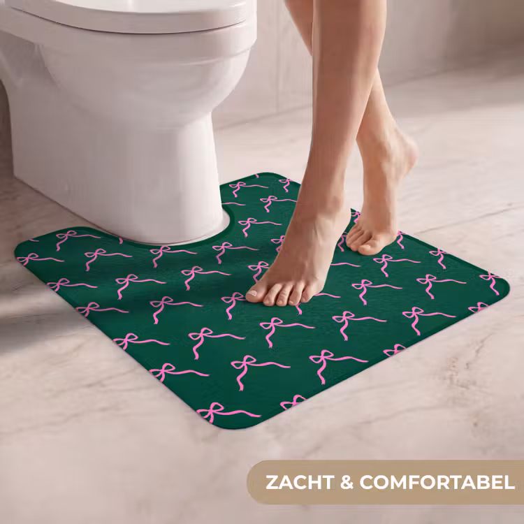 Wc Mat - Kerst - Neon - Groen - Strik — 5