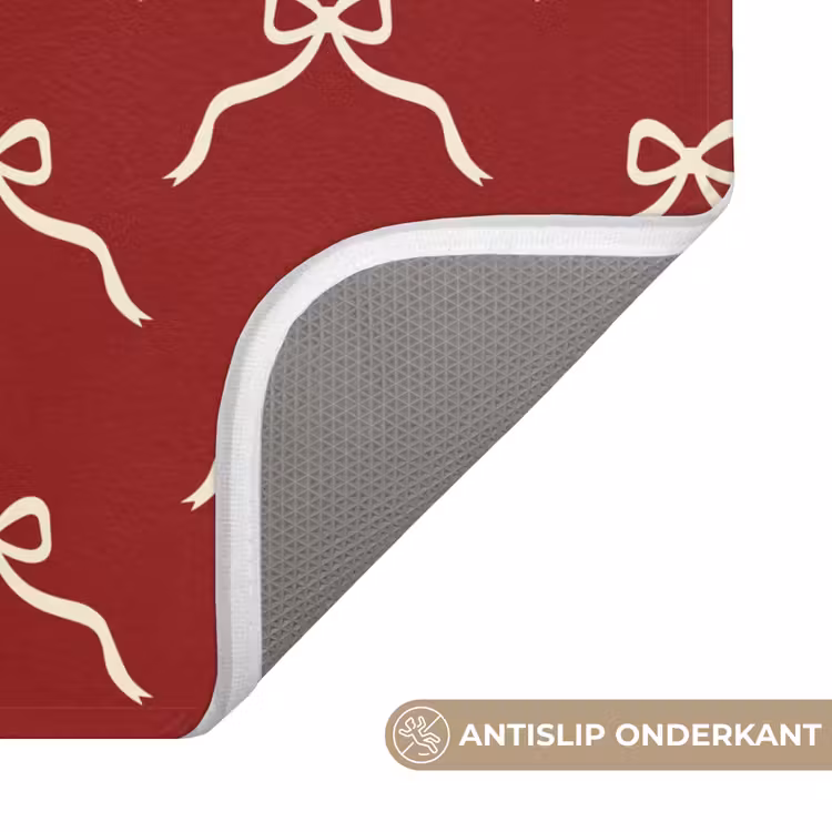 Wc Mat - Strik - Kerst - Rood - Wit — 4