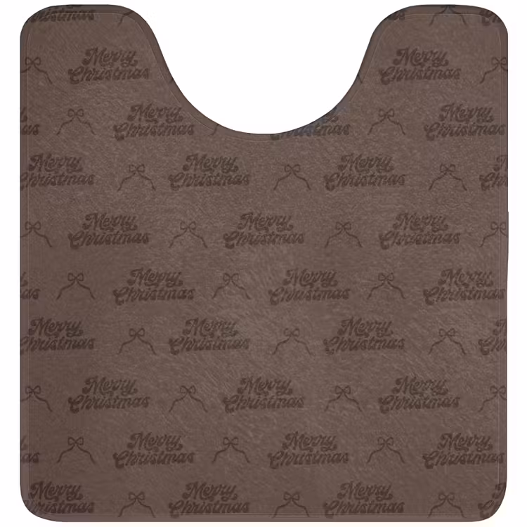 Wc Mat - Tekst - Strik - Bruin — 1