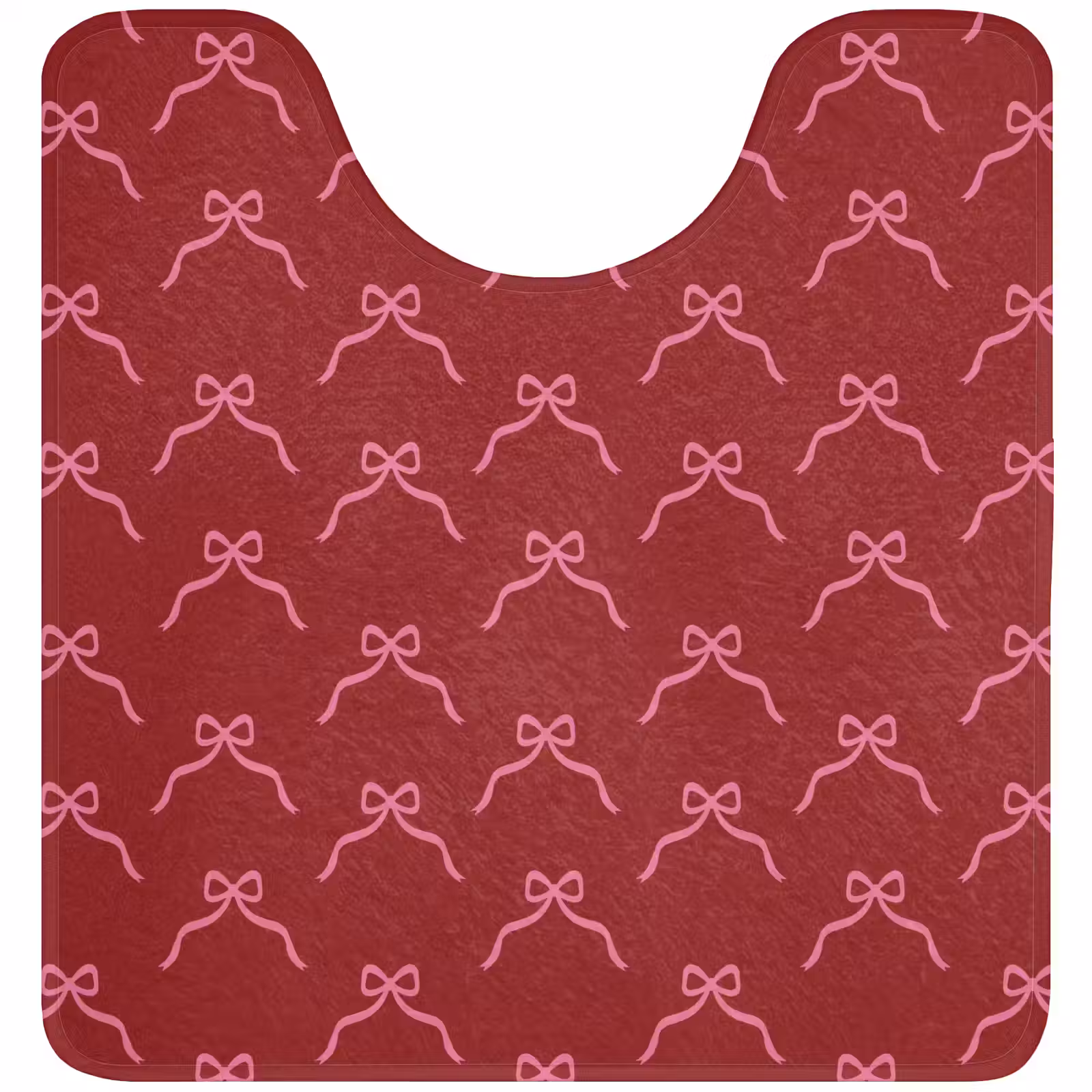Wc Mat - Strik - Kerst - Rood - Roze — 1