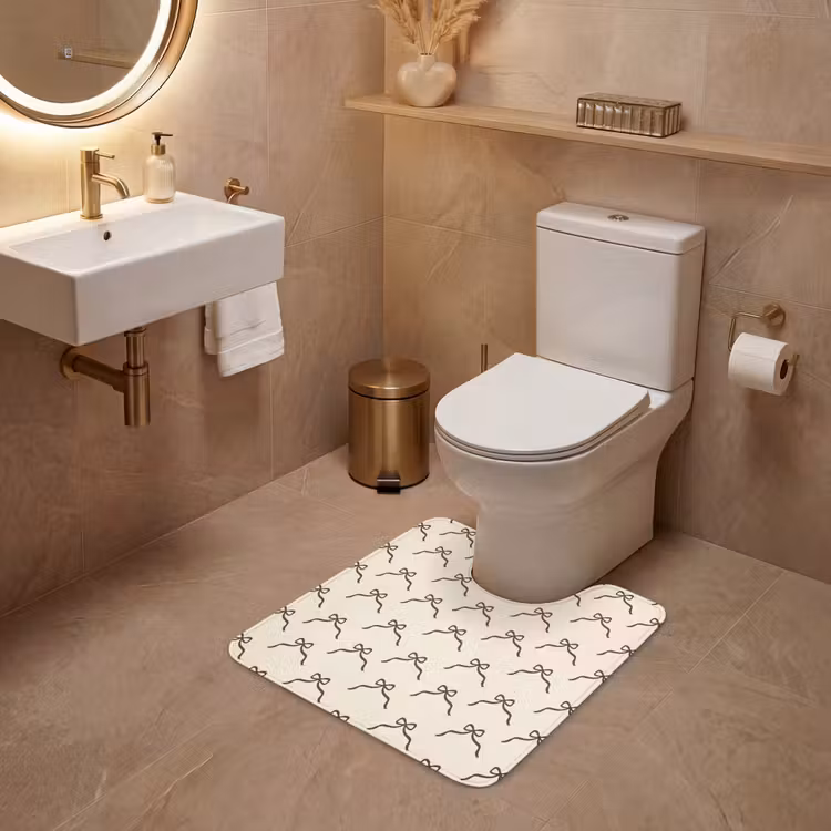 Wc Mat - Kerst - Strik - Crème — 3