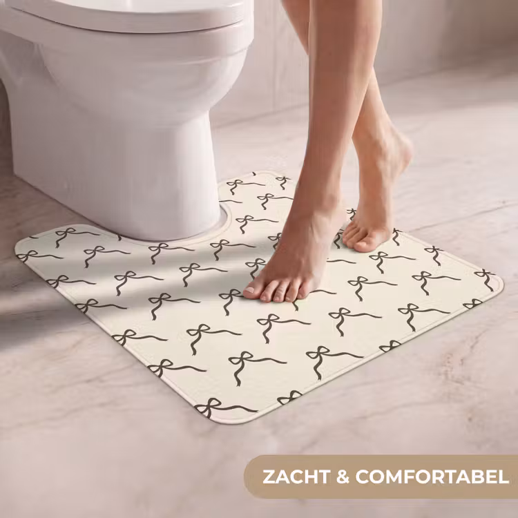 Wc Mat - Kerst - Strik - Crème — 5