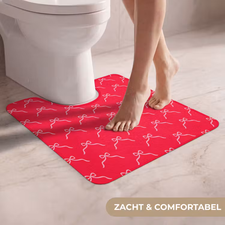 Wc Mat - Strik - Rood - Kerst — 5