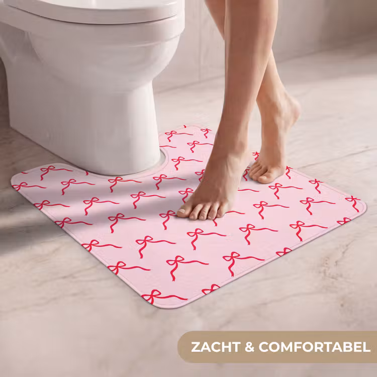 Wc Mat - Strik - Rood - Kerst - Roze — 5